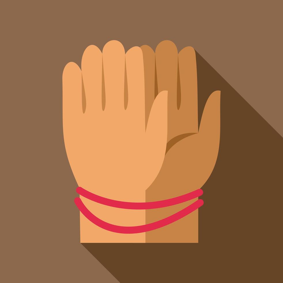 Stacked hands symbolizing unity and community support vector