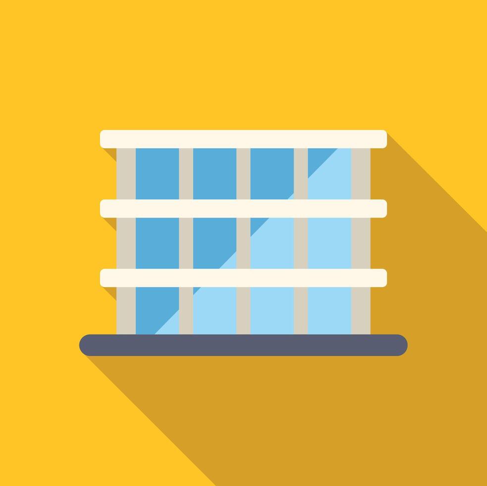 Prison window with bars representing justice and confinement vector