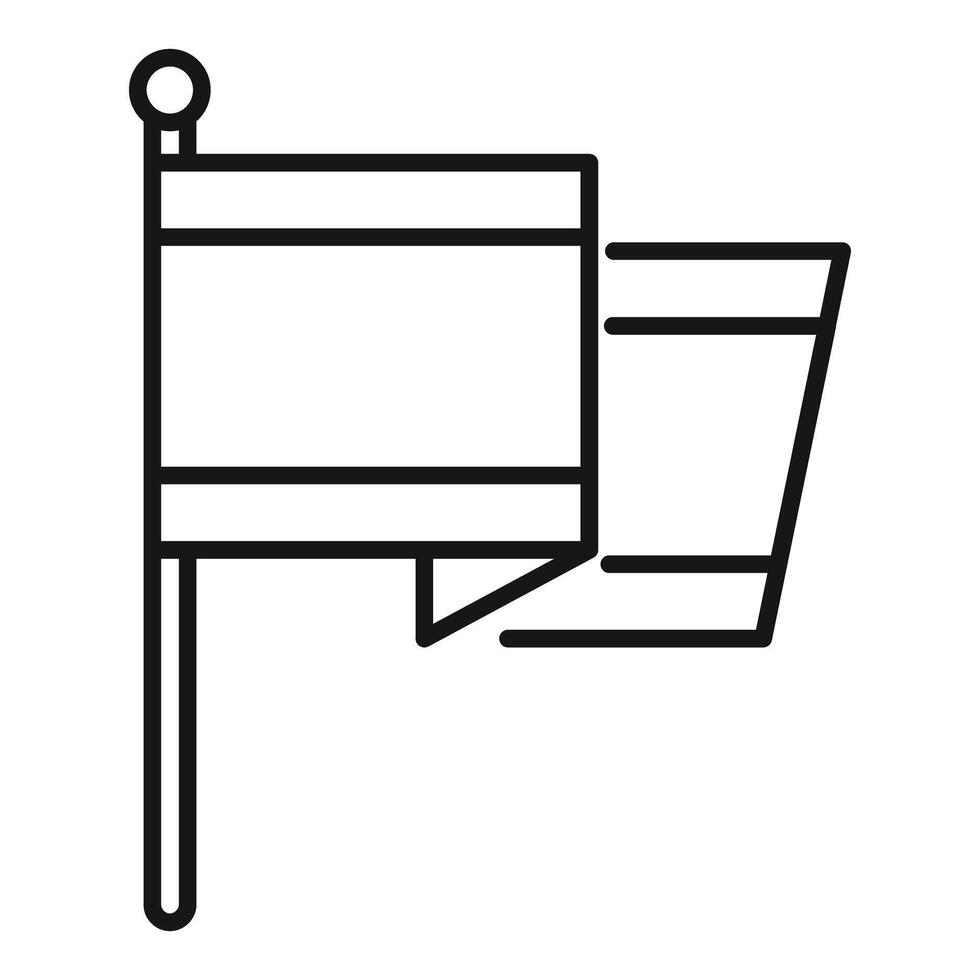 Mailbox with flag up indicating awaiting mail delivery vector