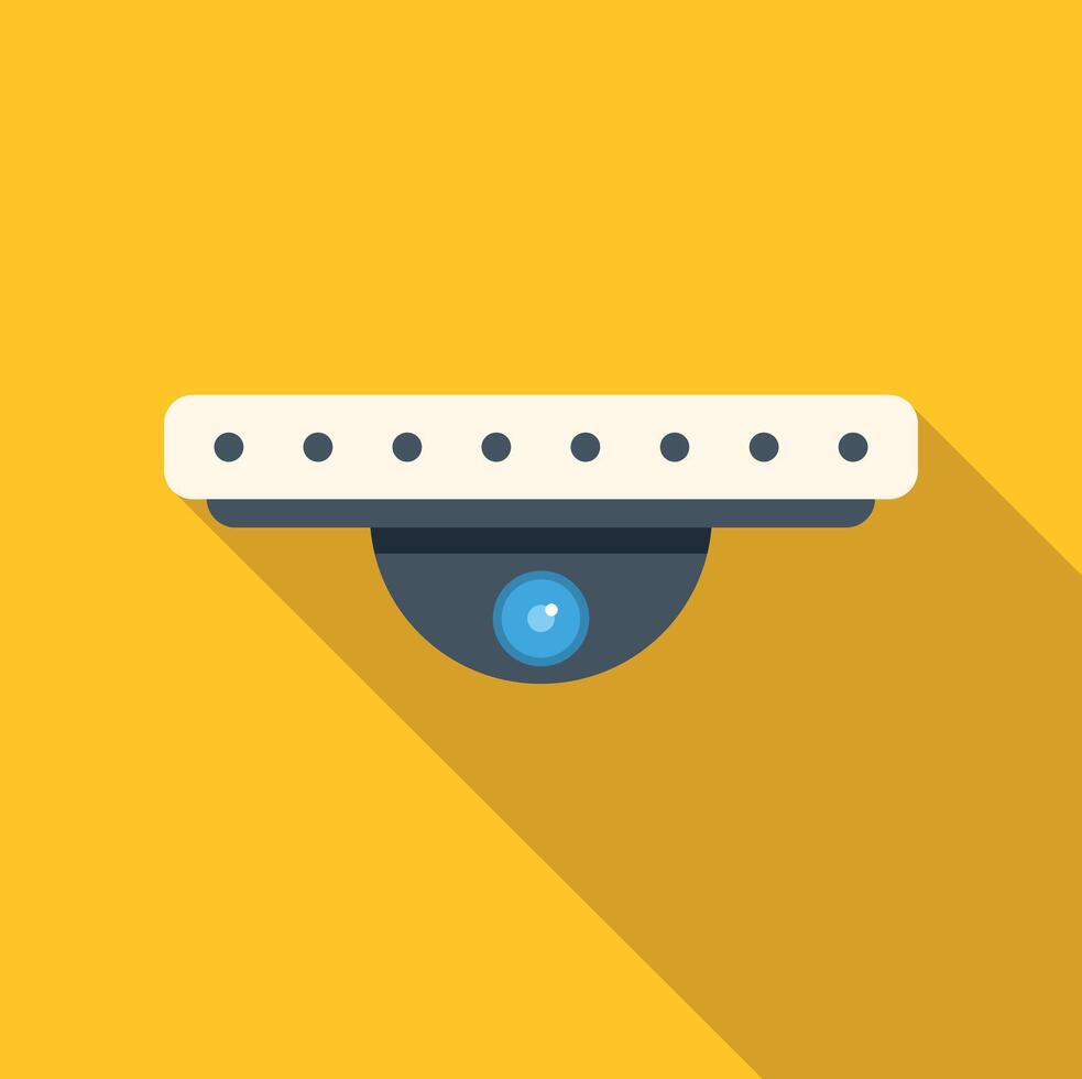 Security camera monitoring surveillance system flat icon design vector