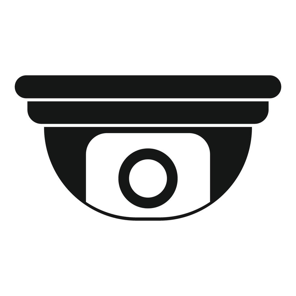 Security dome camera monitoring system with surveillance icon vector