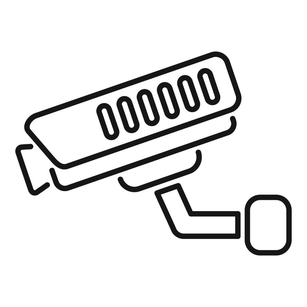 Security camera outline icon monitoring surveillance system vector