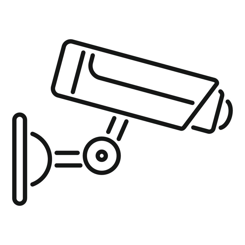 Security camera icon monitoring protection and surveillance system vector