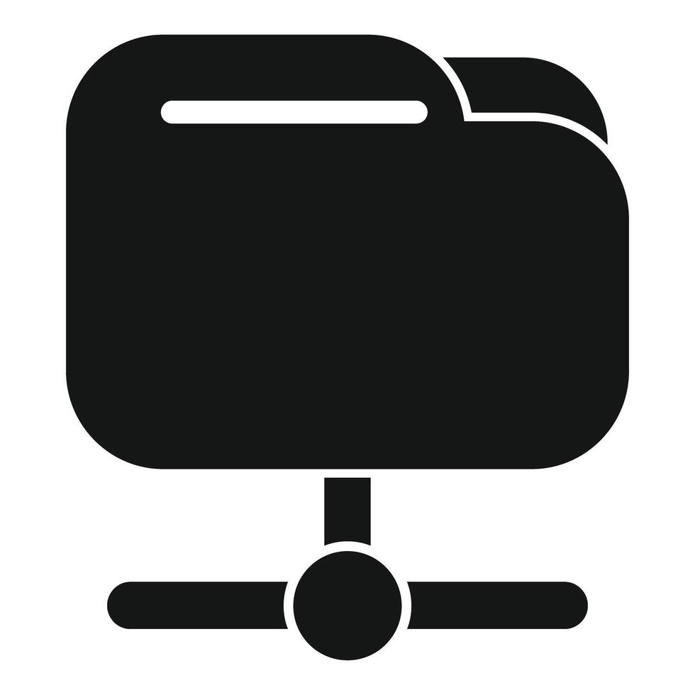 compartido red carpeta icono transmitiendo digital datos vector
