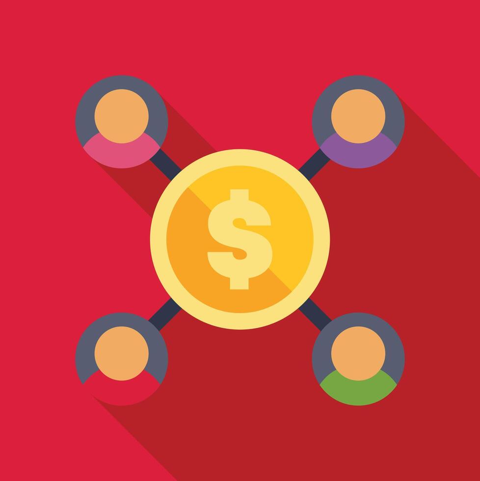 People networking and sharing money in a community vector