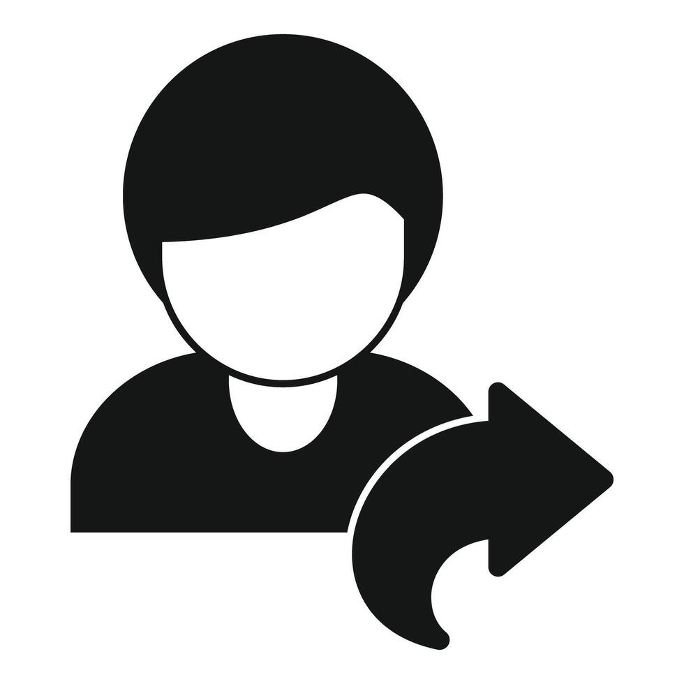 User icon sharing profile forwarding content online vector