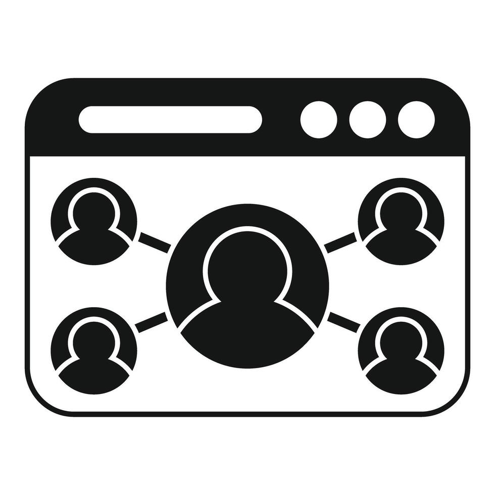 Online social network connecting users community web page vector