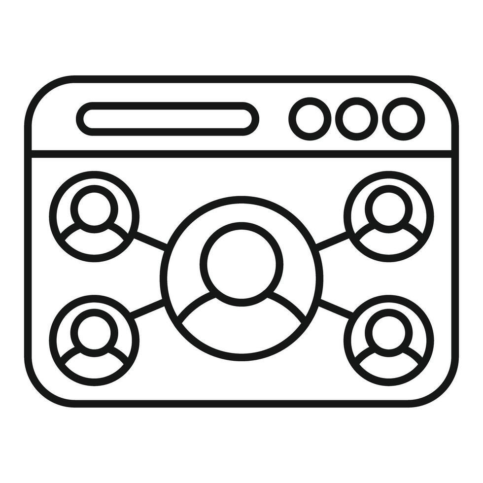 red de los usuarios conectando en un social medios de comunicación sitio web vector