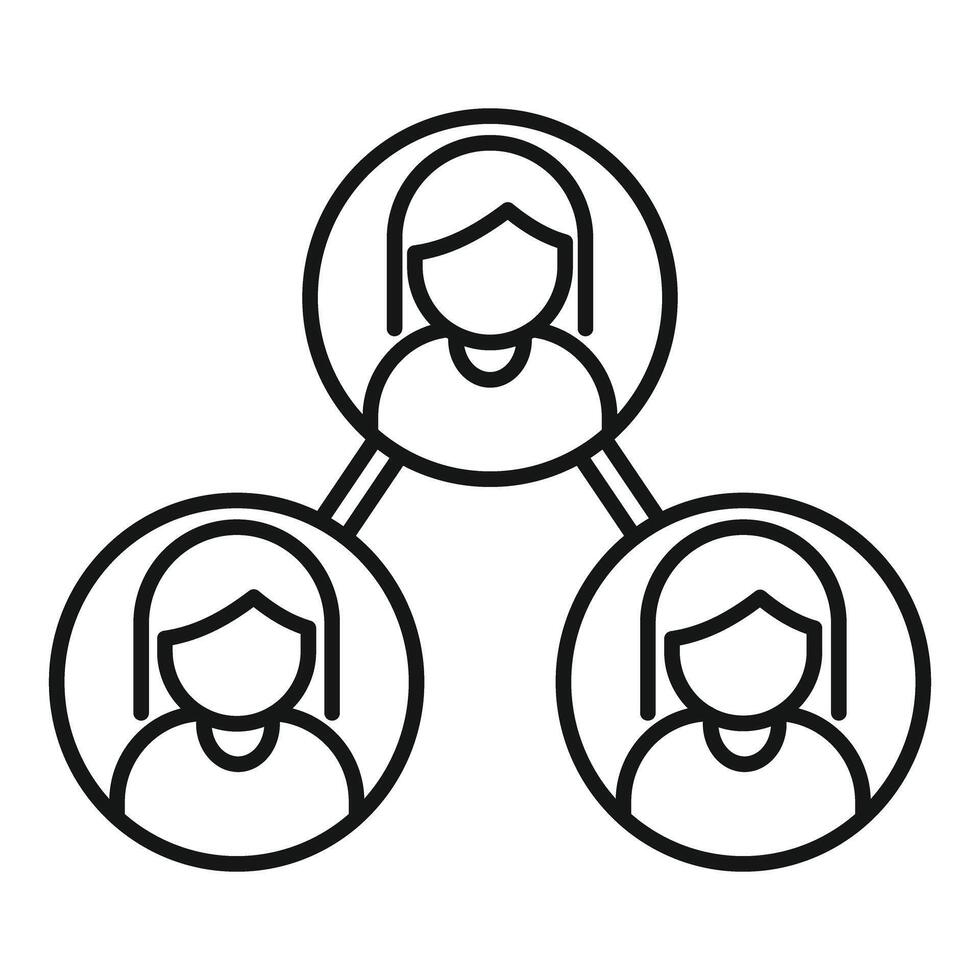 People network connection hierarchy team structure icon vector