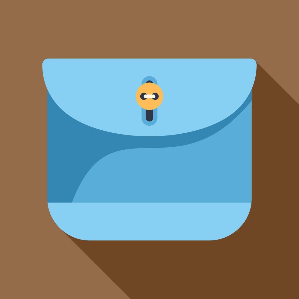 Document folder icon with flat design and long shadow vector