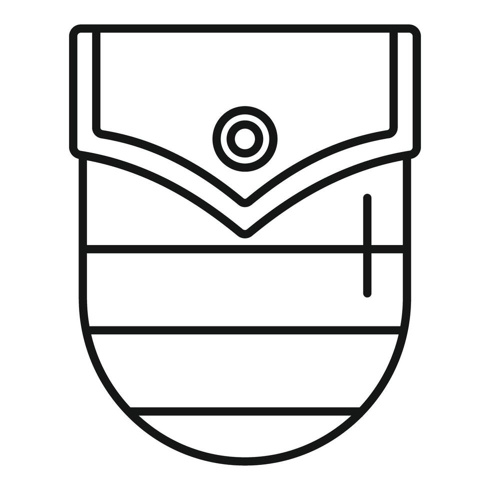 Patch pocket with a snap button vector