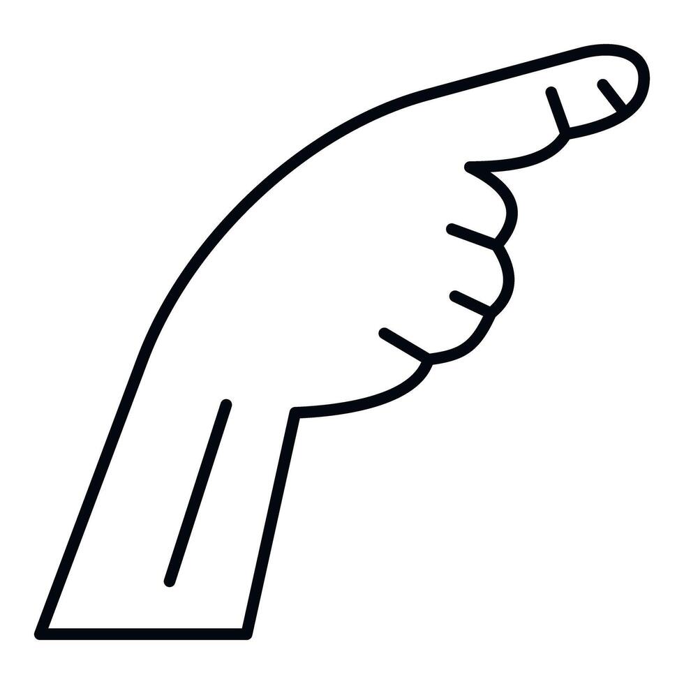 Hand pointing index finger showing direction icon vector
