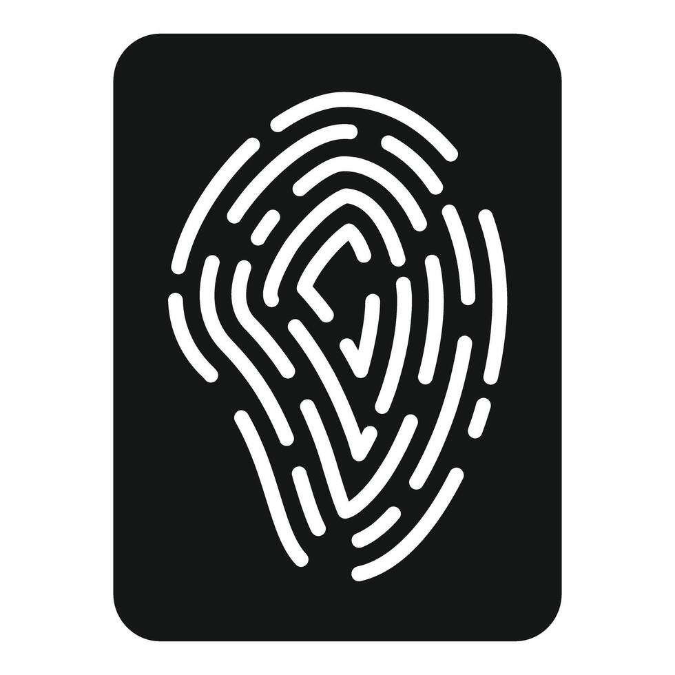 Fingerprint icon for security and identity biometrics vector