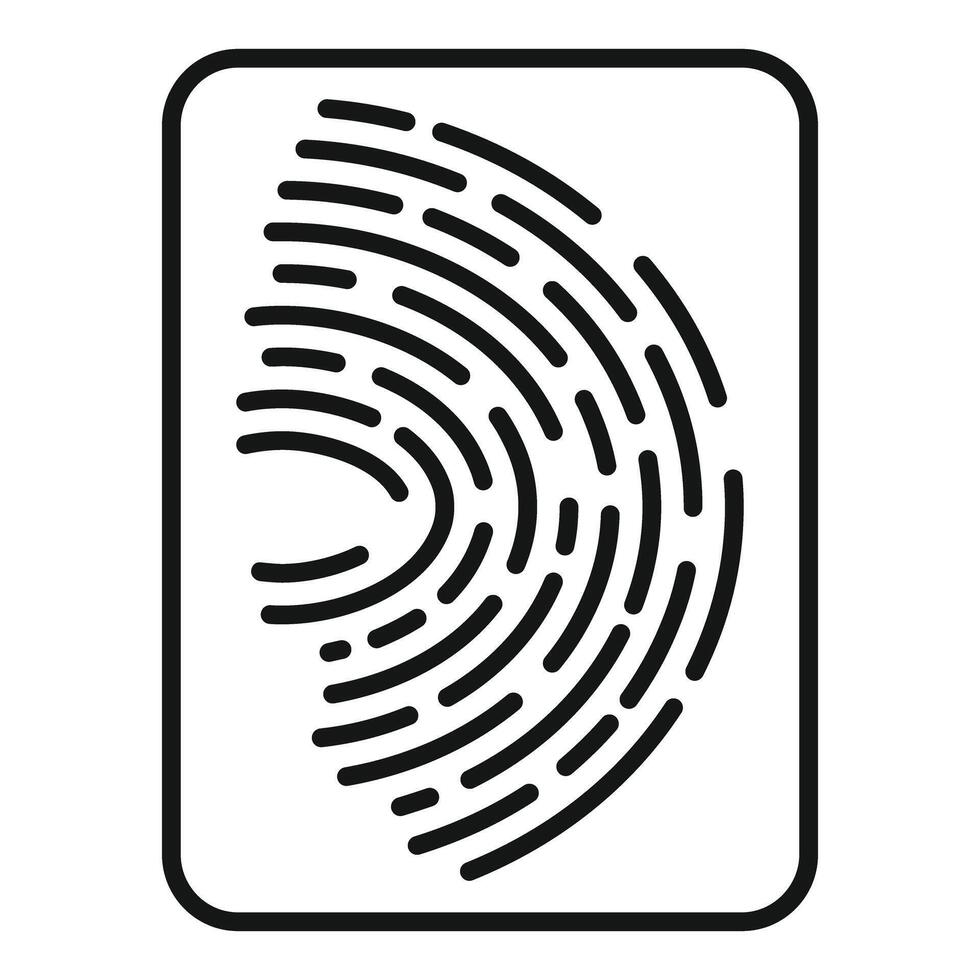 Fingerprint icon representing identity security and biometric access vector