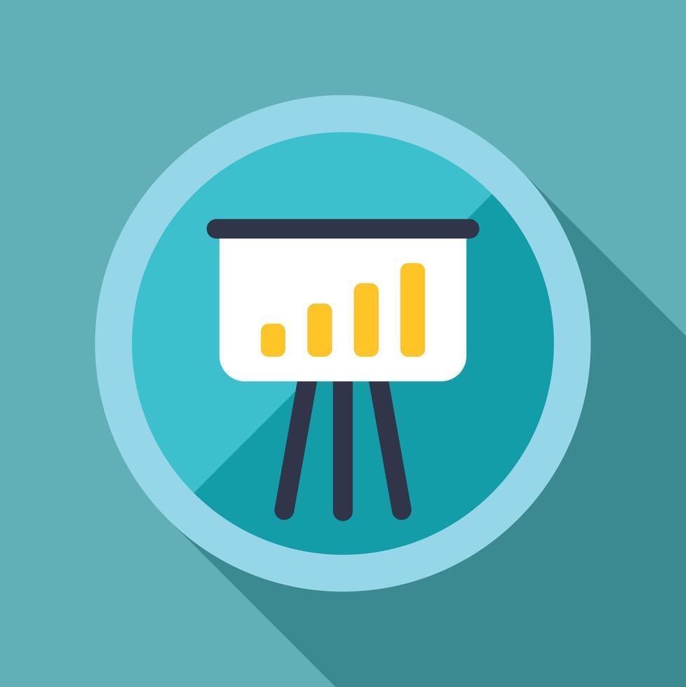 Business presentation analysis graph screen icon improving data vector
