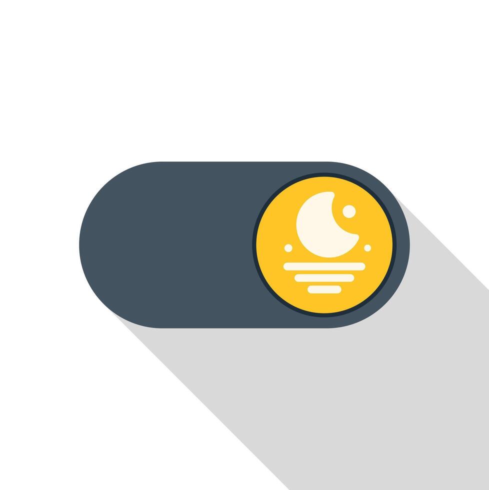 Dark mode toggle switch for night setting user interface vector