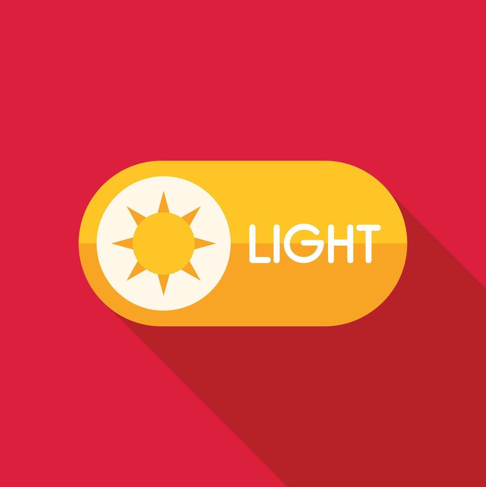 Light mode user interface toggle button illustration vector