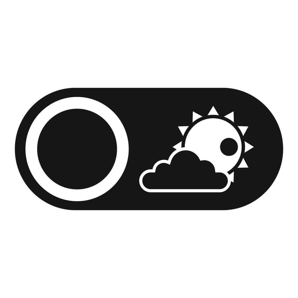 Dark mode light mode switching toggle button vector