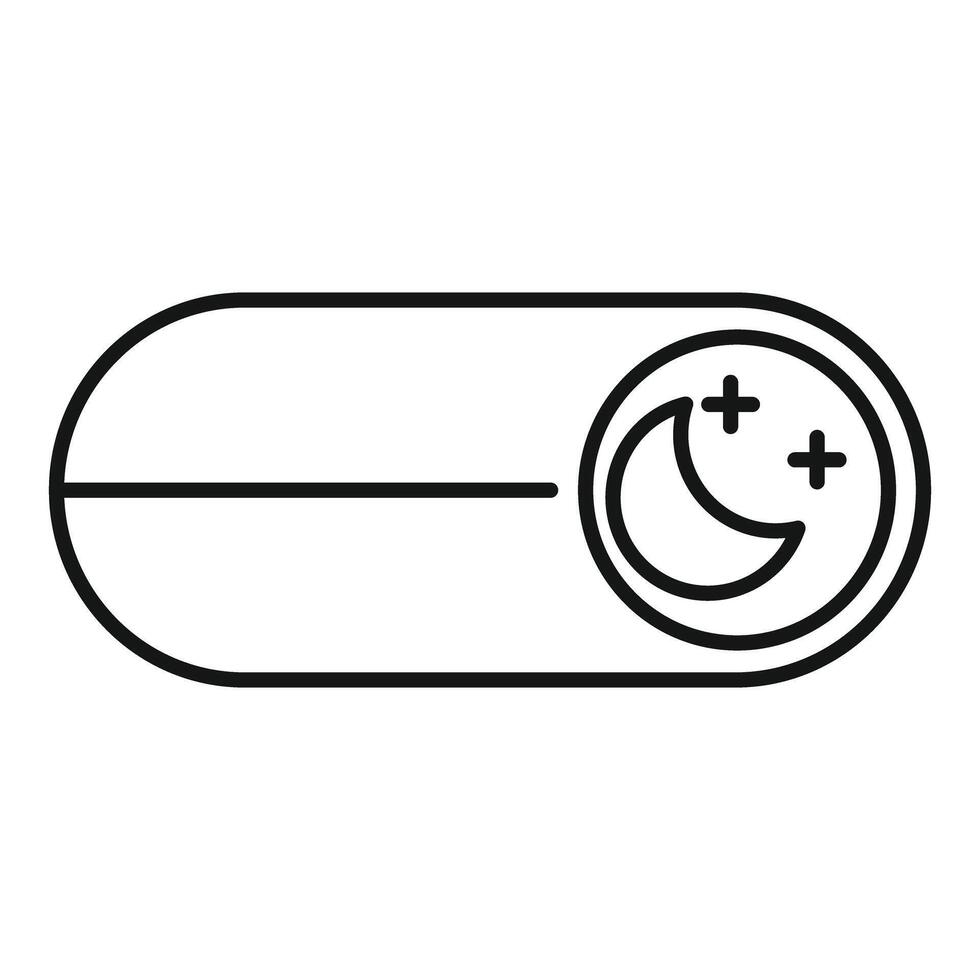 Toggle switch turning on dark mode setting vector