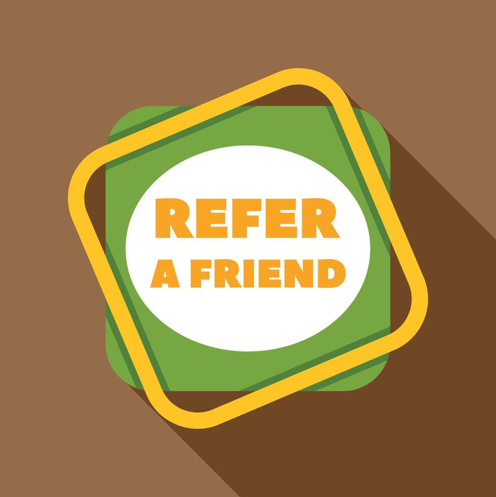 referir un amigo programa botón icono ilustración vector