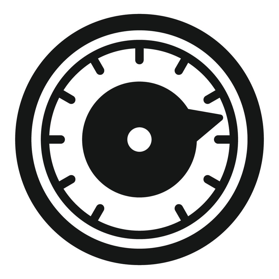 Speed control dial icon regulating setting preferences vector