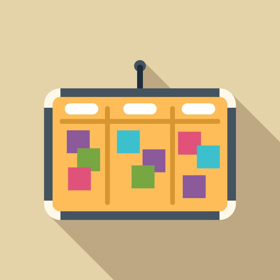 Kanban board showing project management workflow tasks vector