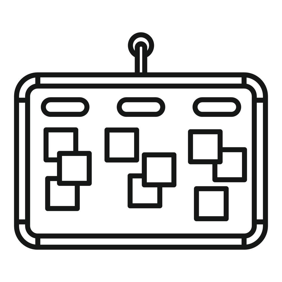 Project management board displaying tasks for organization vector