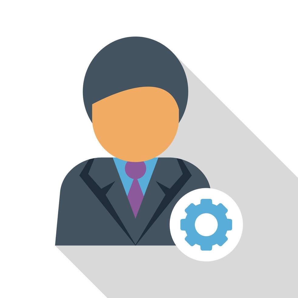 Business user profile setting up account configuration vector