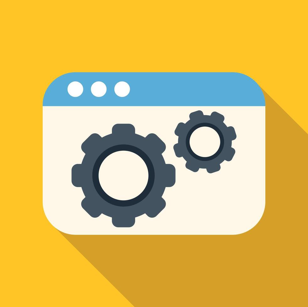 web navegador ajustes con ajustando engranaje íconos vector