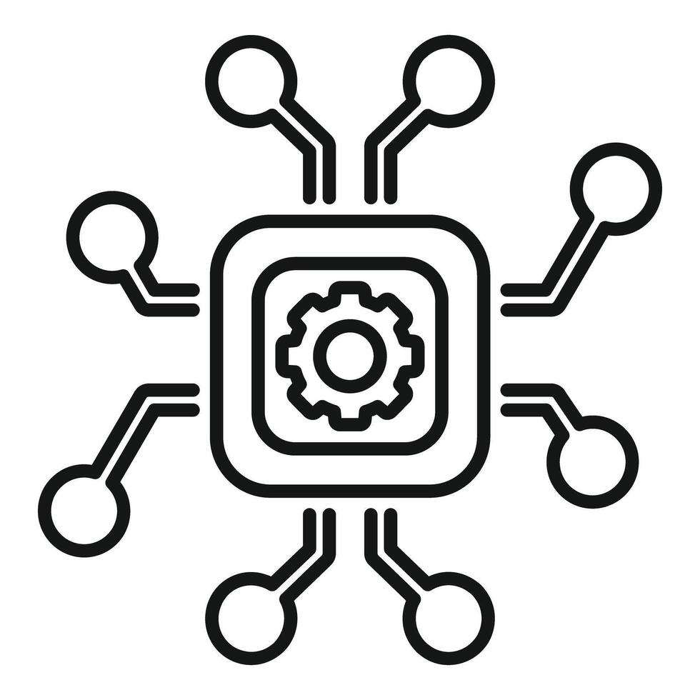 UPC Procesando datos icono representando tecnología vector