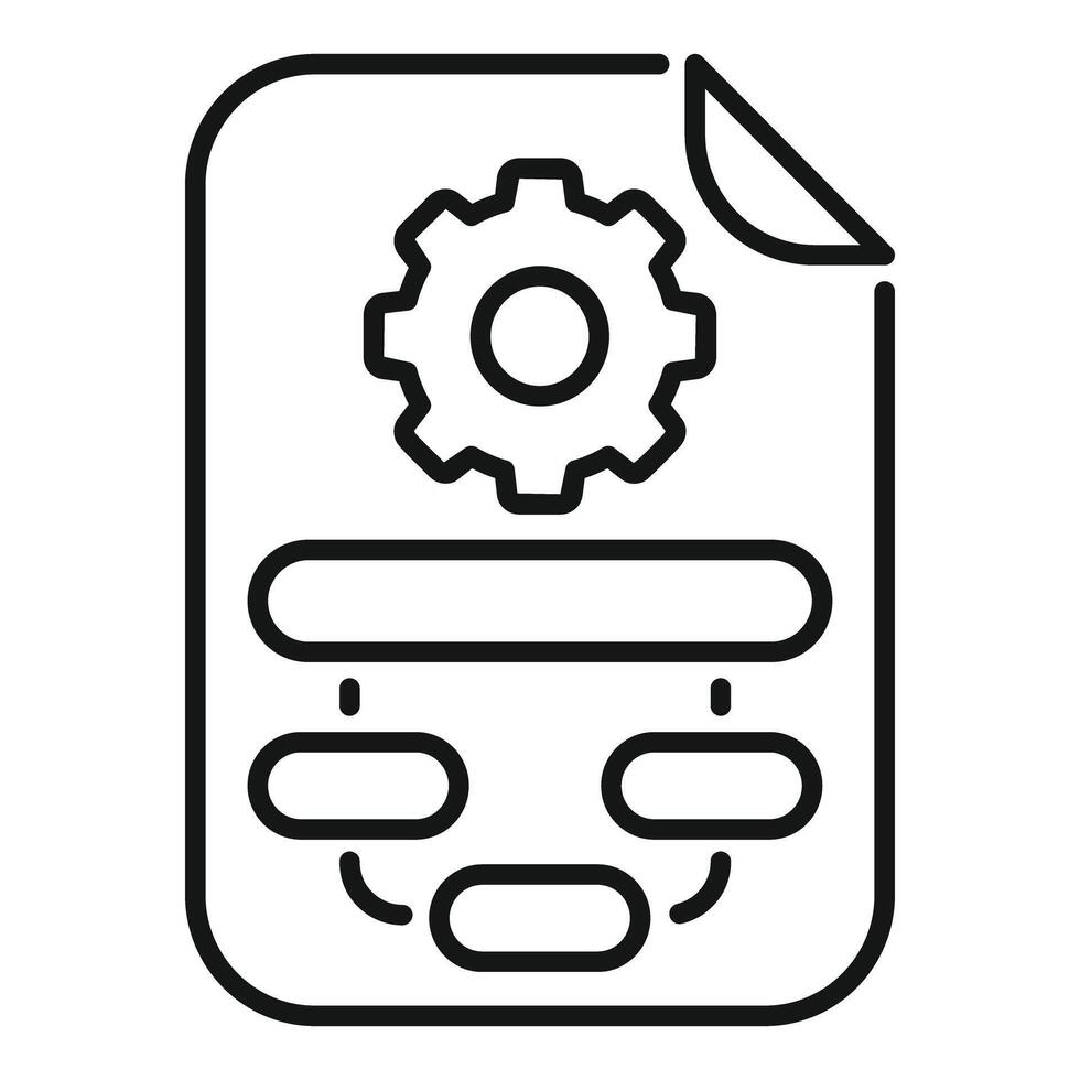 Workflow planning document showing process flow diagram vector
