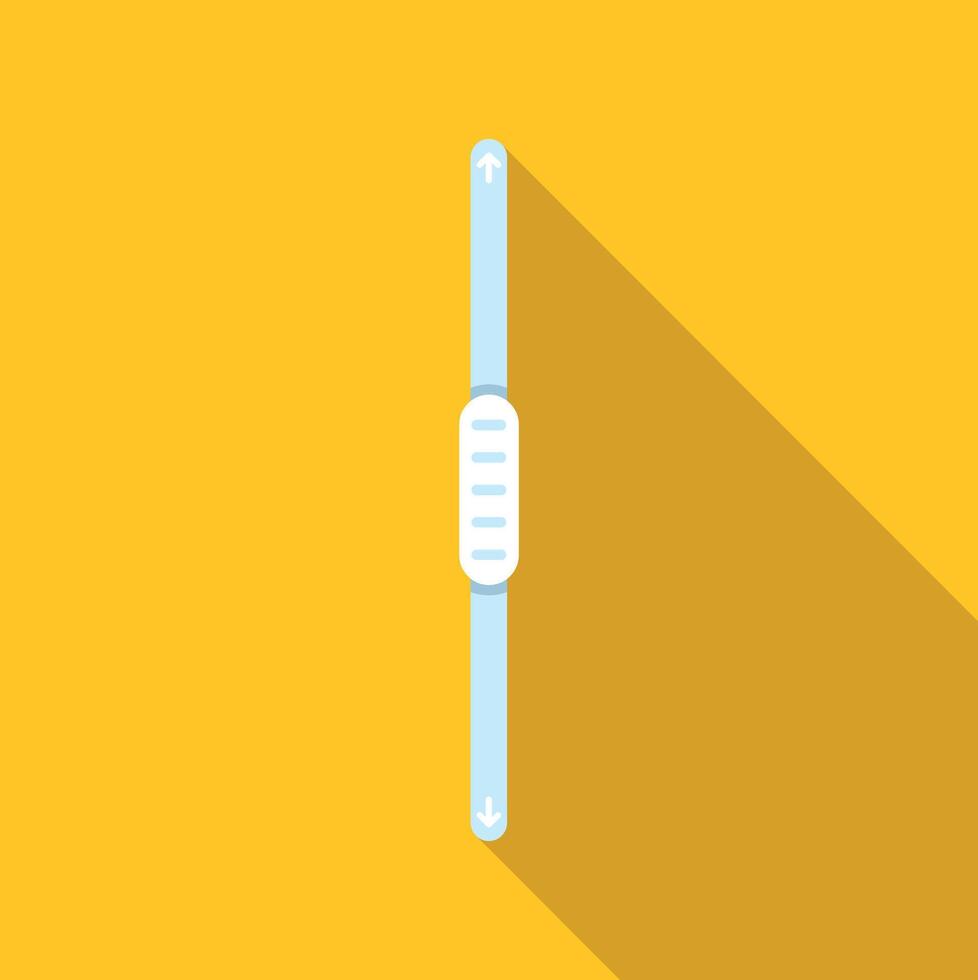 Vertical interface slider bar on yellow background vector