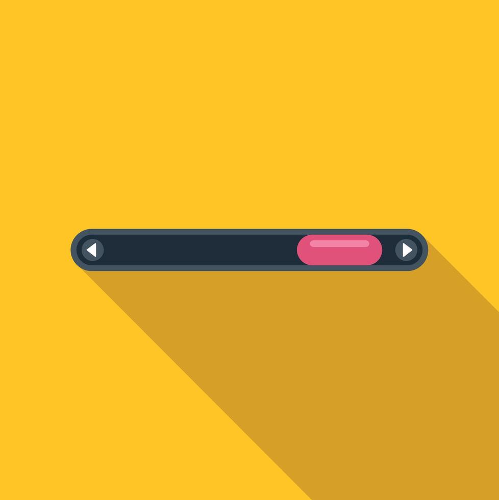 Volume slider user interface element flat design vector