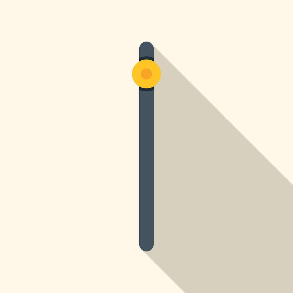 User interface slider control with flat design long shadow vector