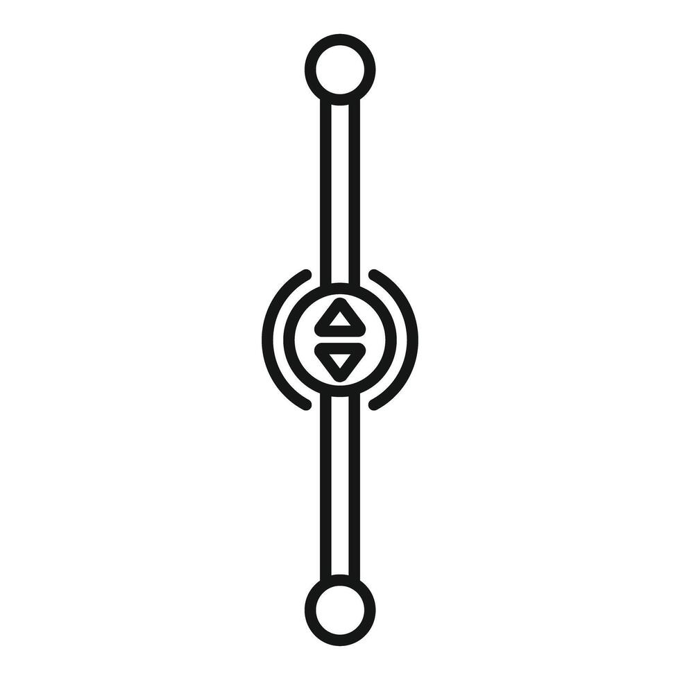 User interface scroll bar outline icon vector