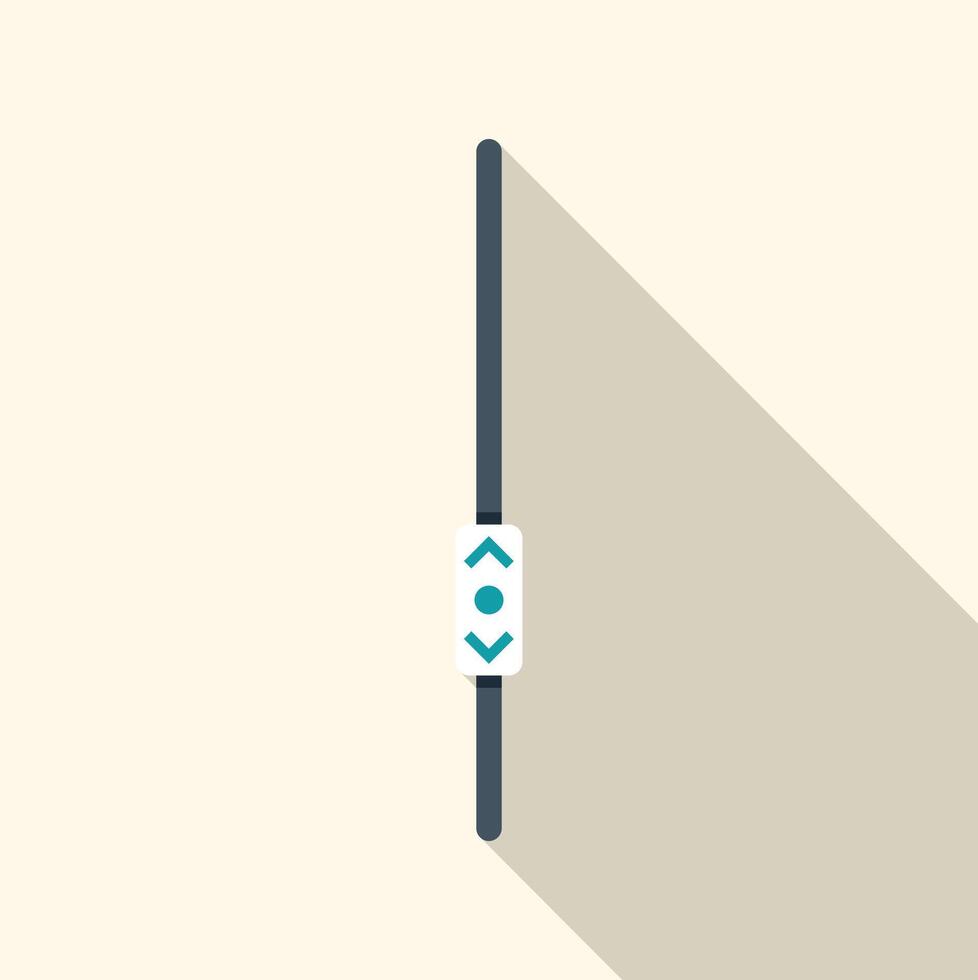 Scrollbar with flat design and long shadow vector