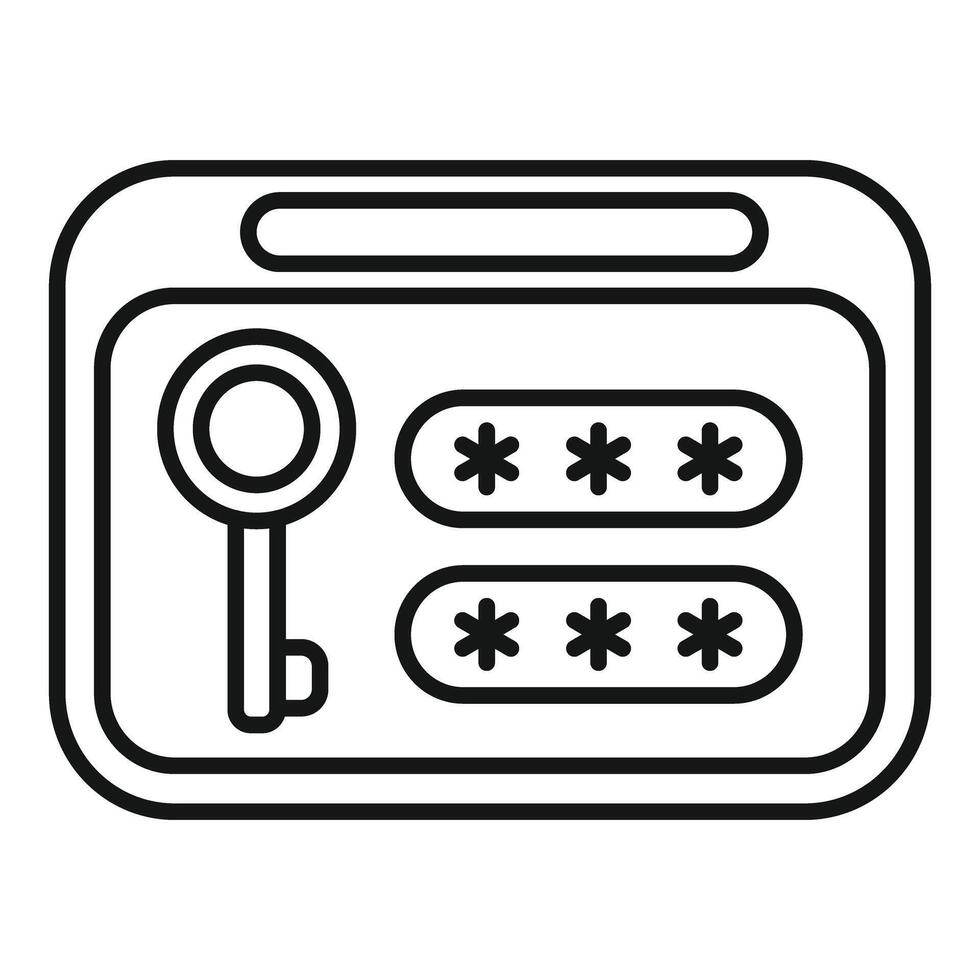 Accessing online account with password and security key vector