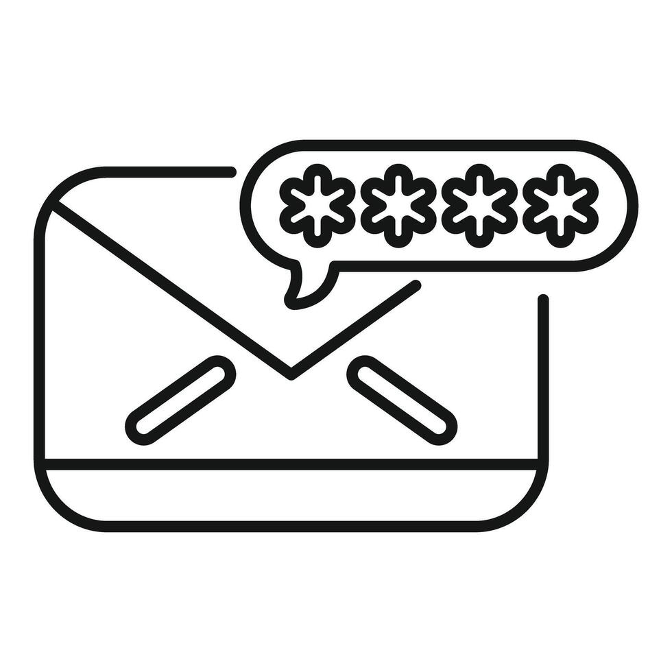 Email security with password protected access icon vector