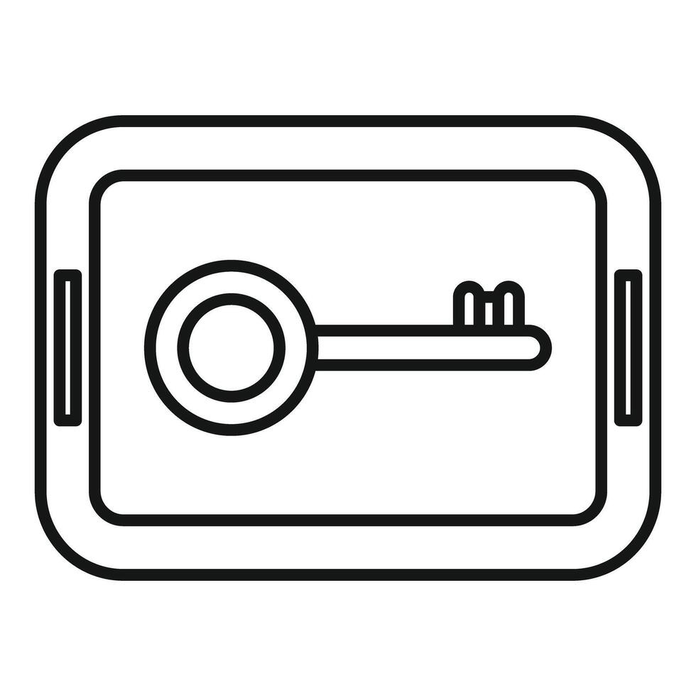 Tablet screen displaying key access digital security vector