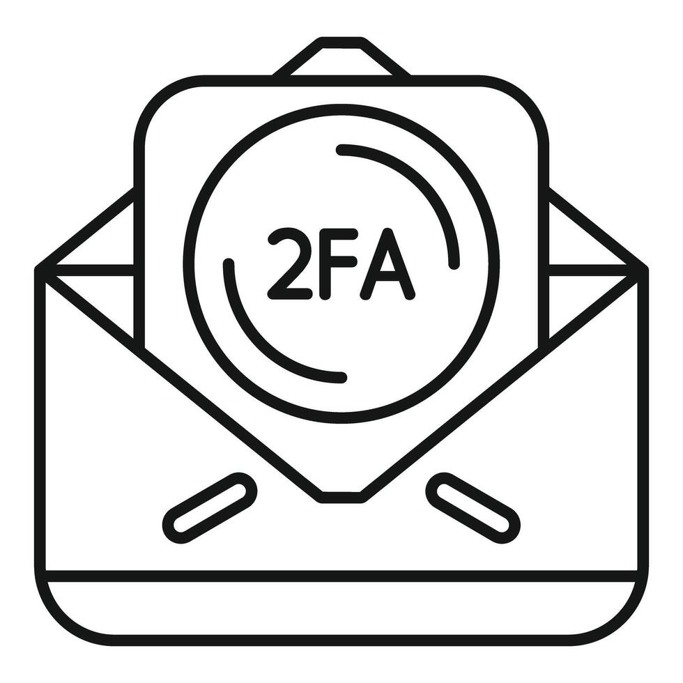 correo electrónico notificación dos factor autenticación seguridad sistema concepto vector