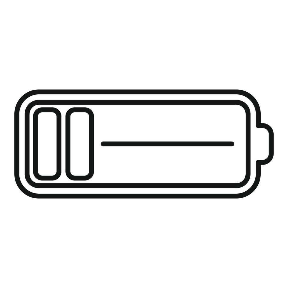 Battery charge level showing empty power status vector