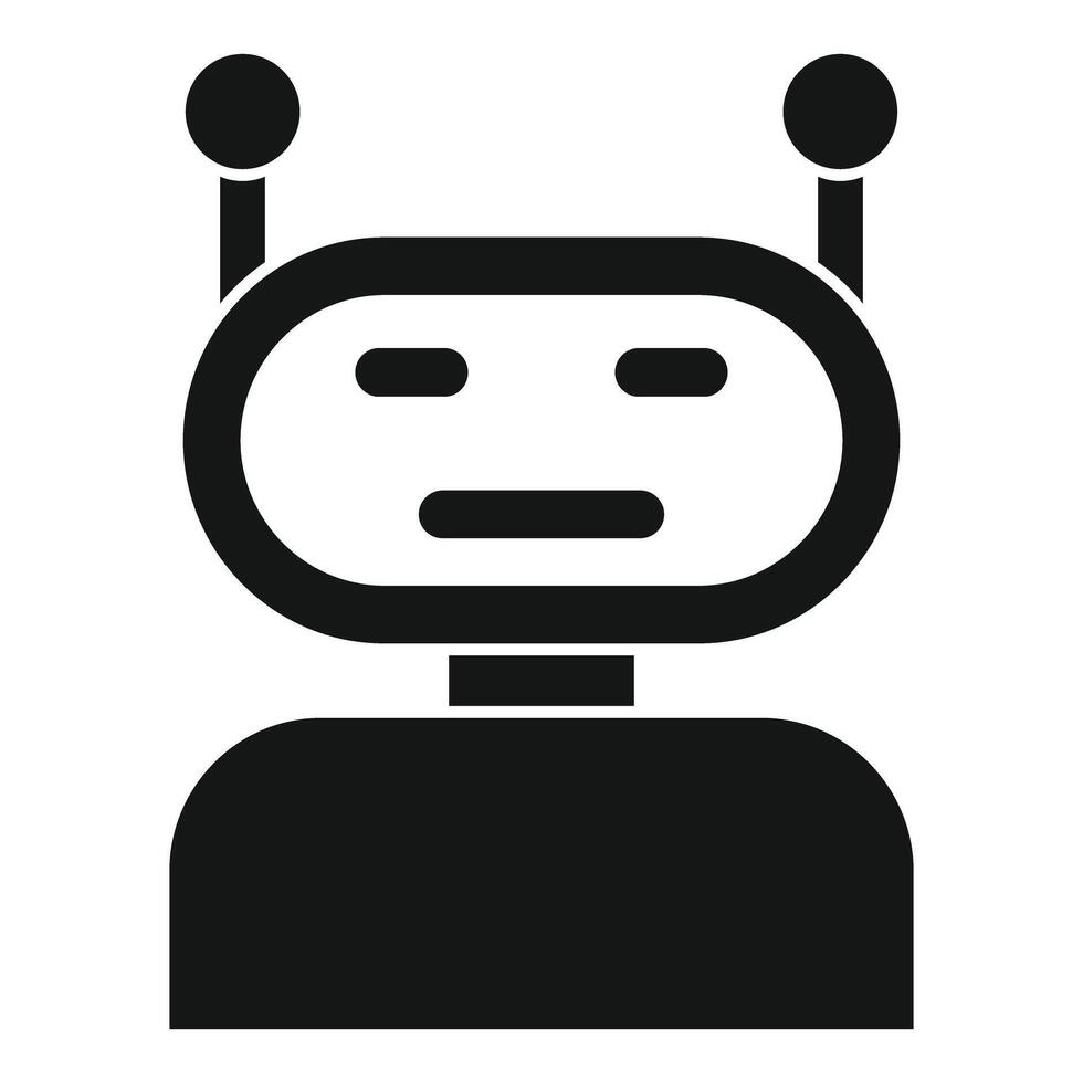 Robot chatbot ai assistant technology computing icon vector