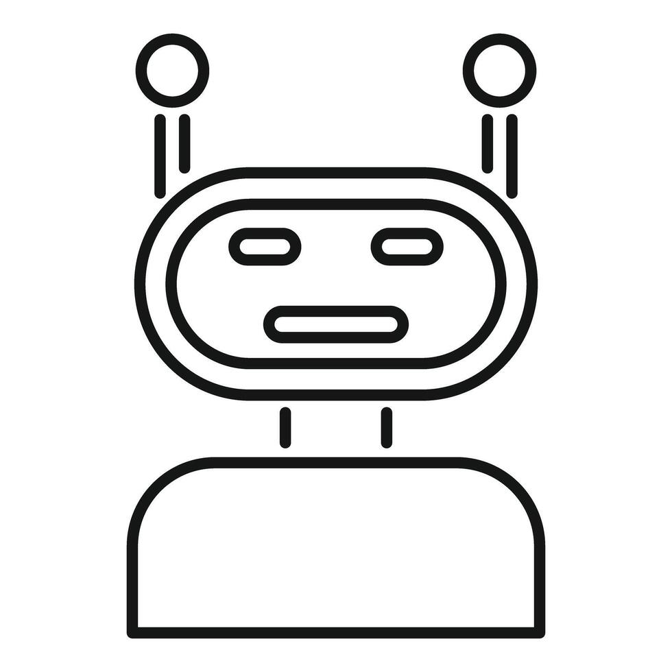 chatbot robot icono representando artificial inteligencia tecnología vector