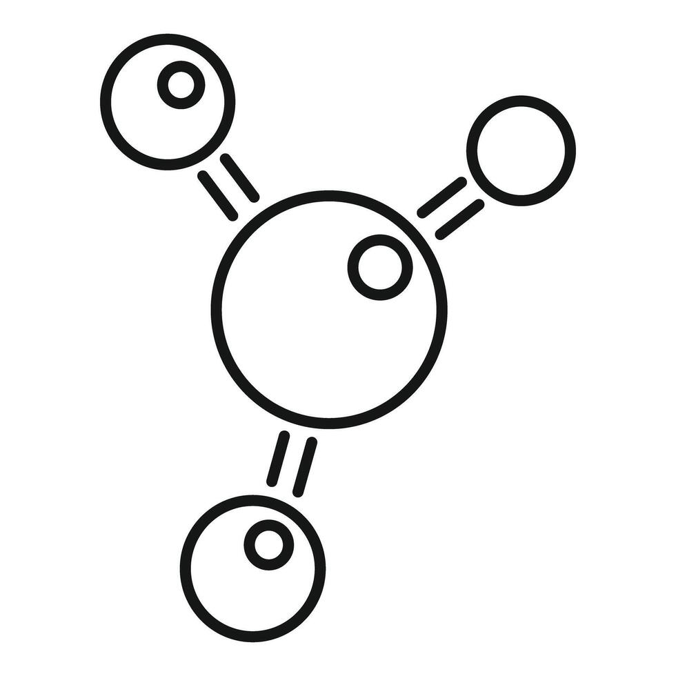 Molecule structure icon representing science and chemistry vector