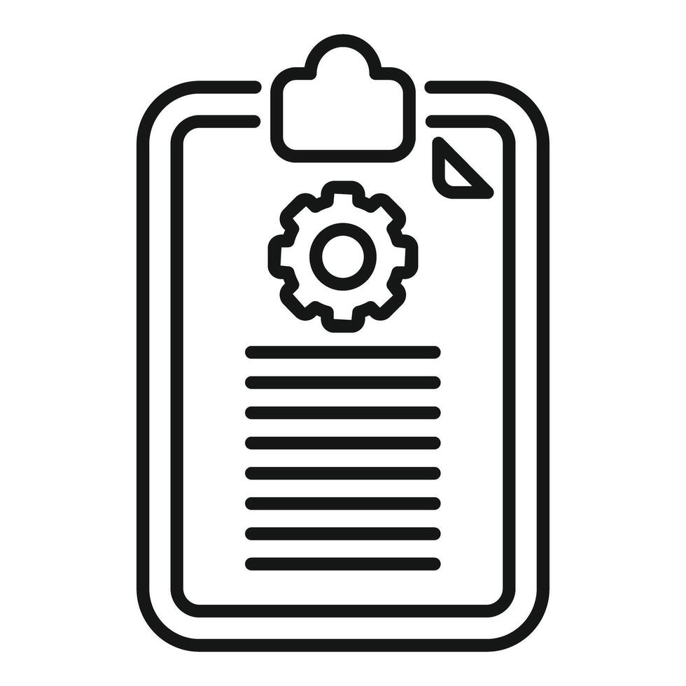 Document management settings icon showing a clipboard vector