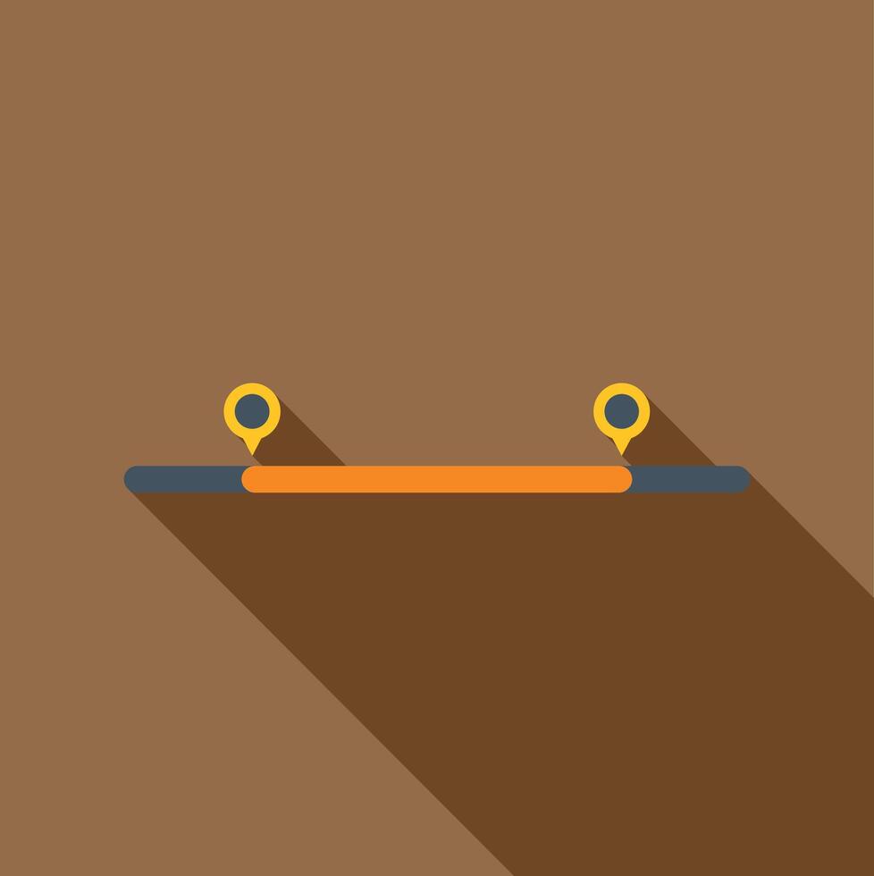 Progress bar showing route navigation timeline concept vector