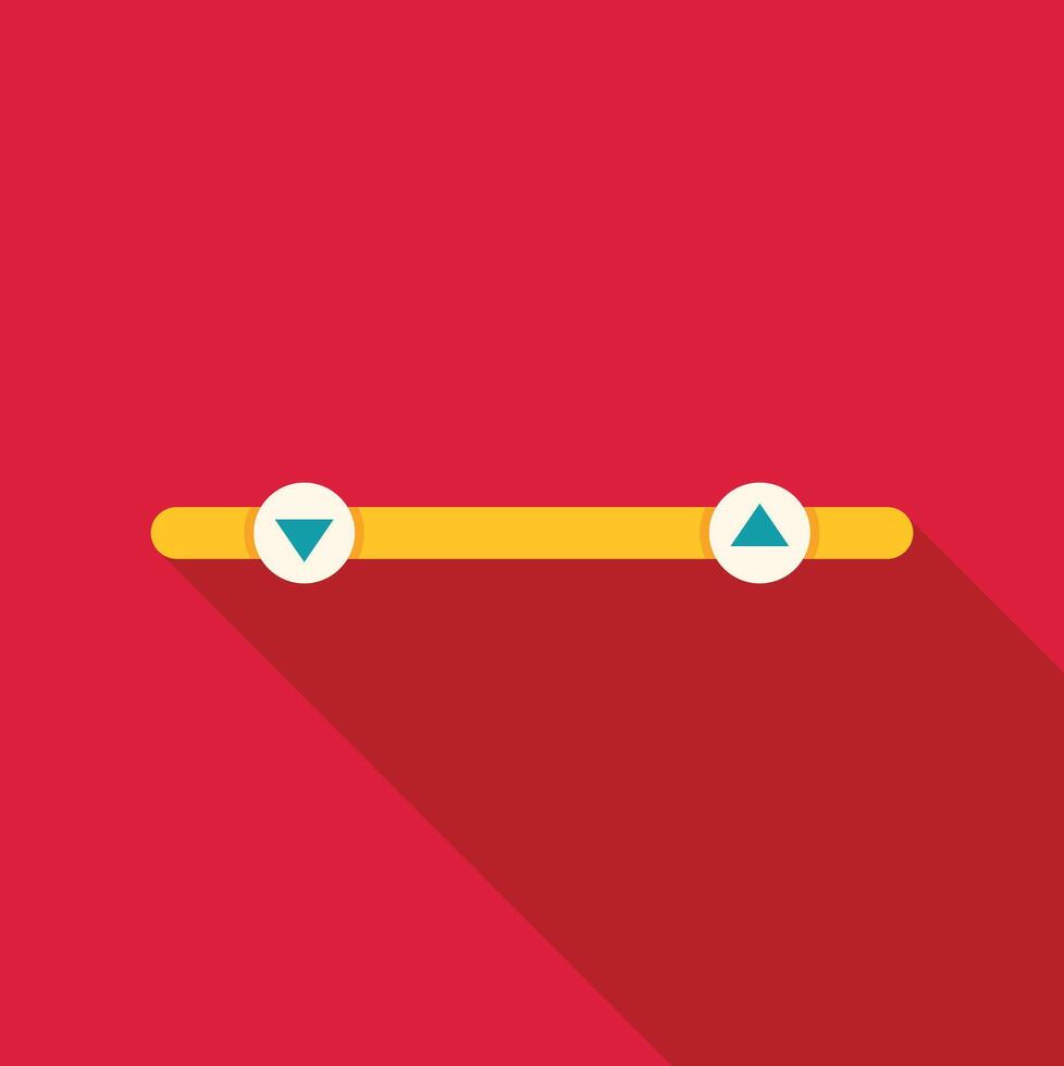 Horizontal slider user interface element controlling adjustment levels vector