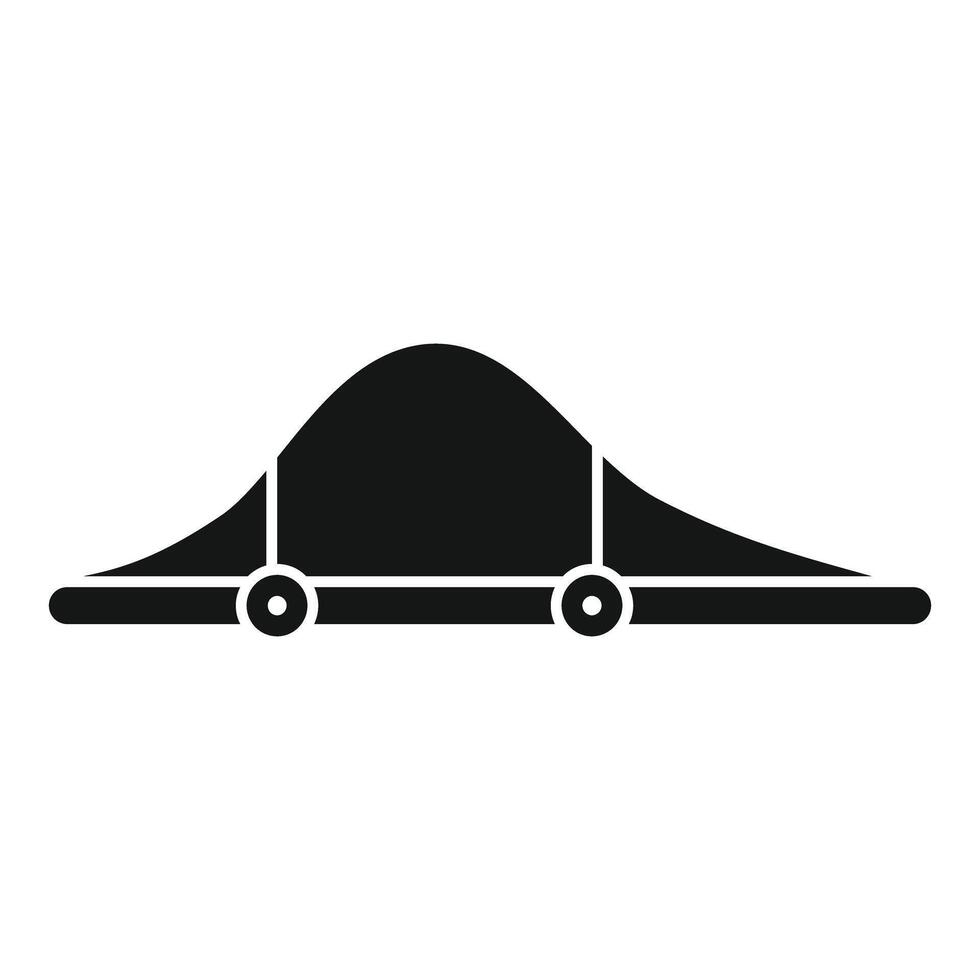 Normal distribution bell curve showing data statistics graph vector