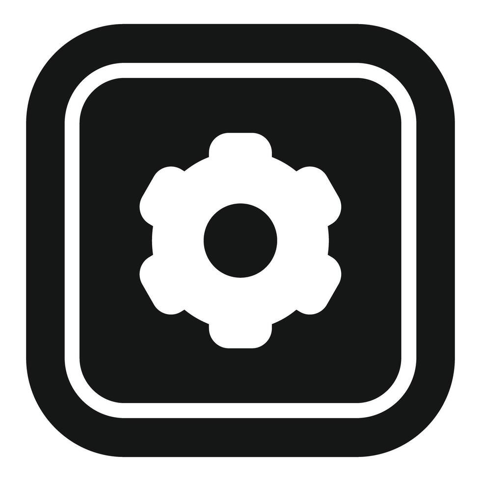 Gear settings icon symbolizing option configuration vector