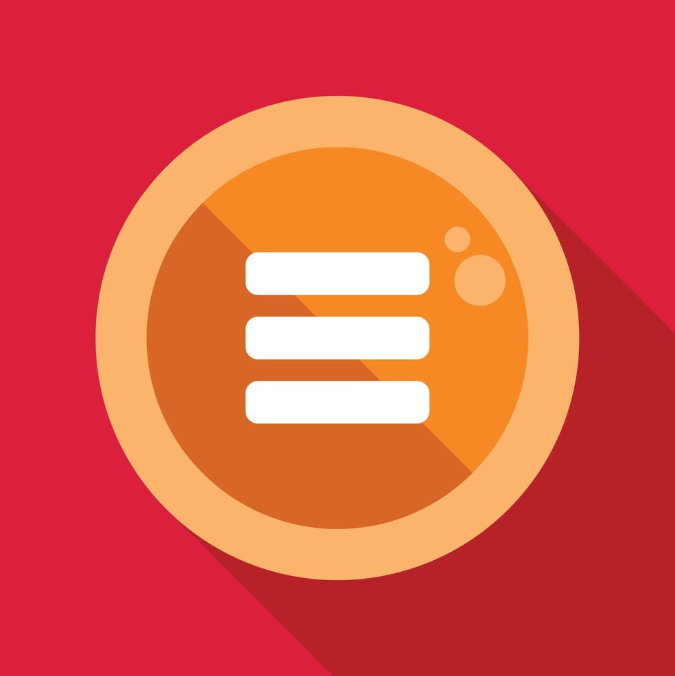 Hamburger menu navigation icon on colorful background vector